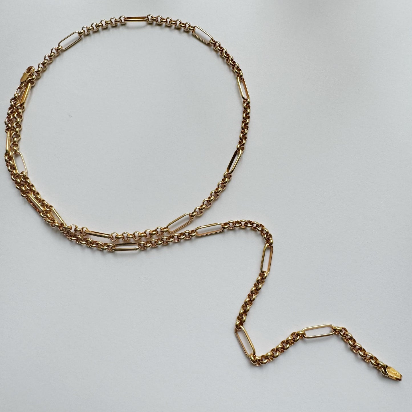 9ct Vintage UnoAerre belcher paperclip chain