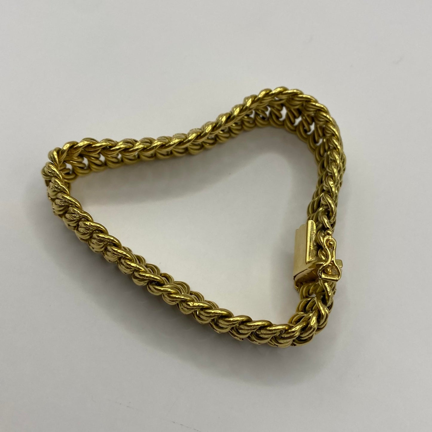 18ct Solid braided bracelet