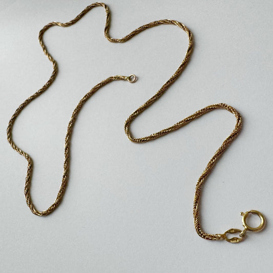 9ct Vintage wheat chain