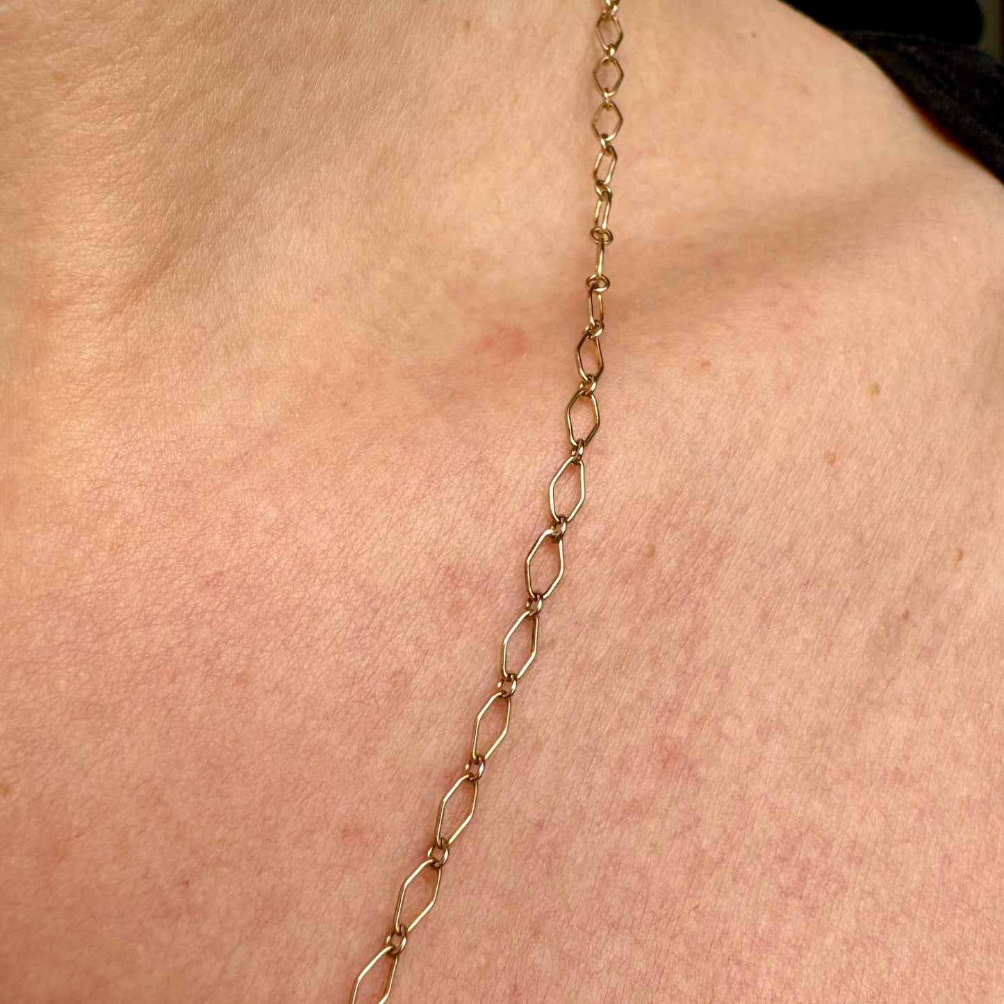 9ct Vintage marquise chain