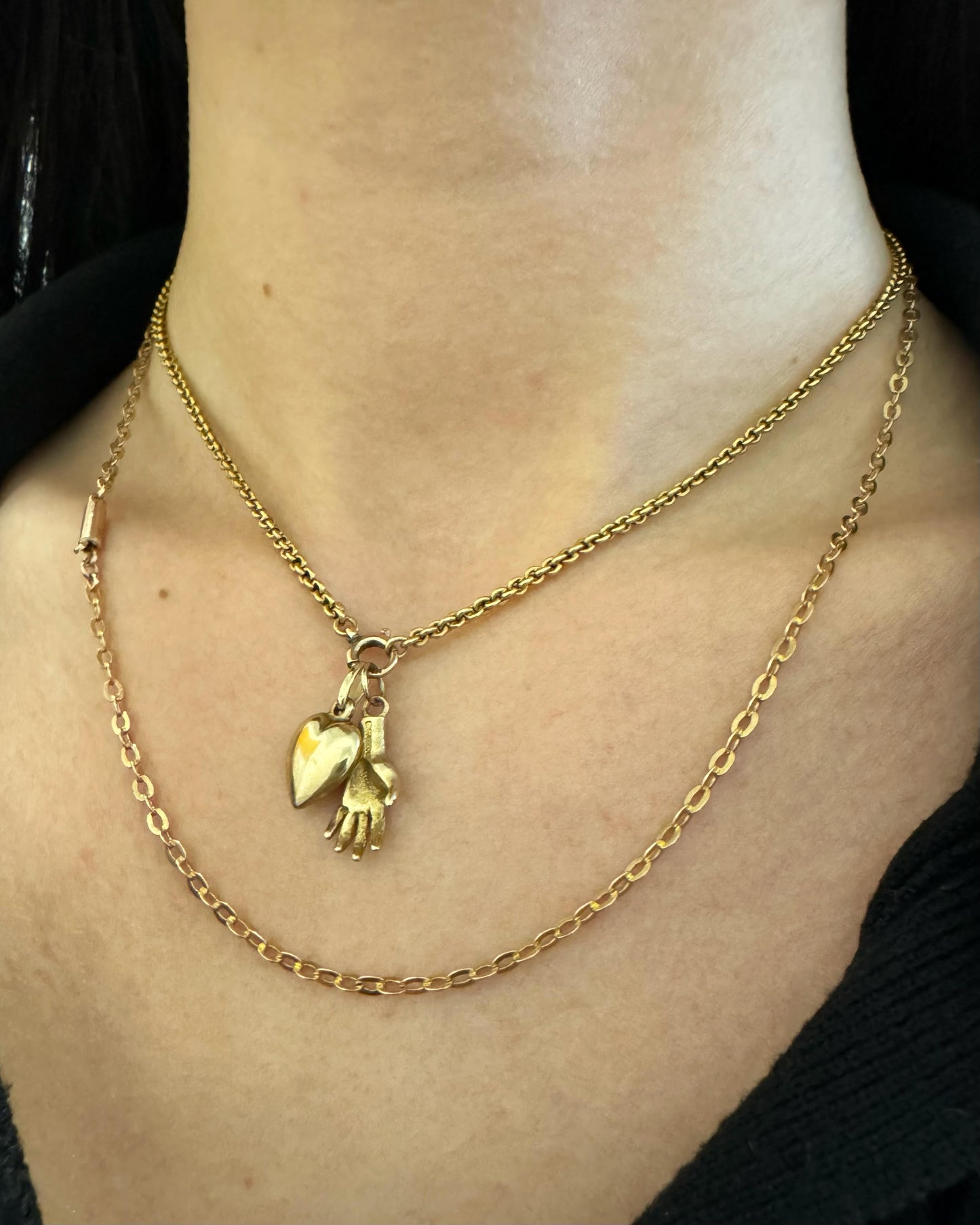 9ct Vintage flat link cable chain