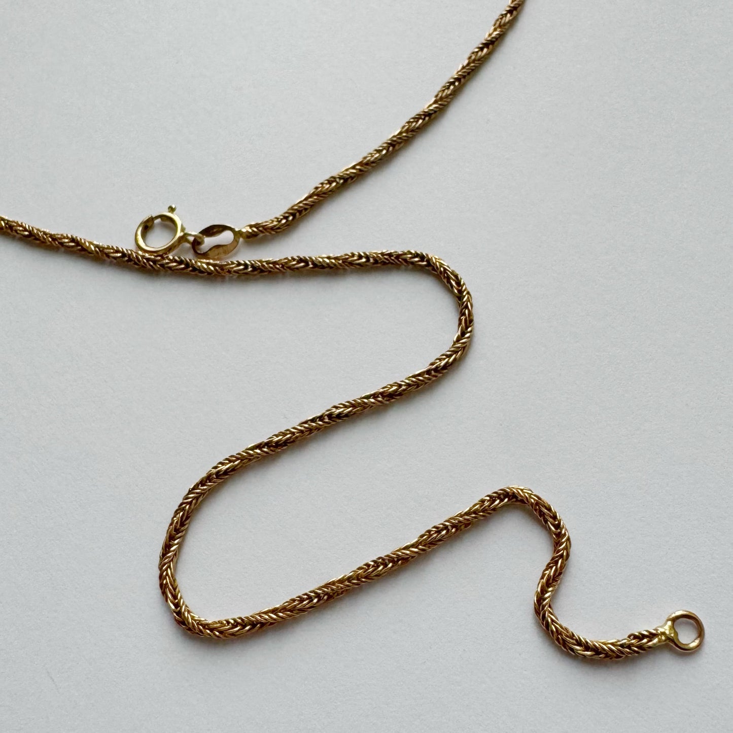 9ct Vintage wheat chain