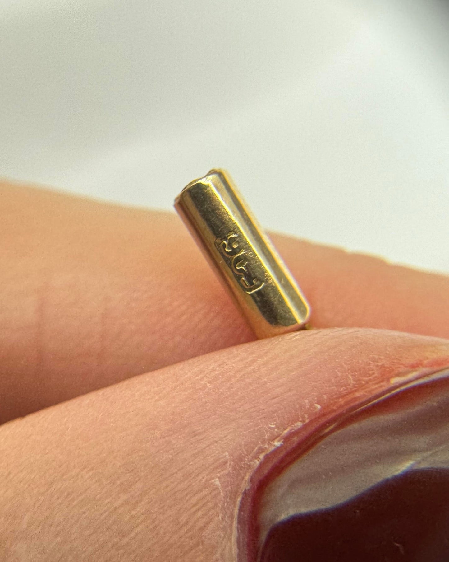 9ct Vintage flat link cable chain