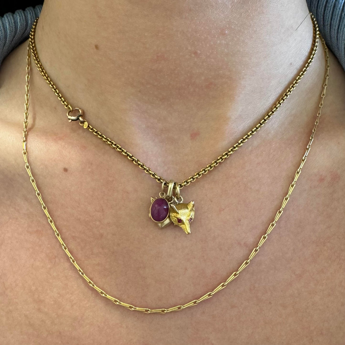 9ct Vintage hayseed chain