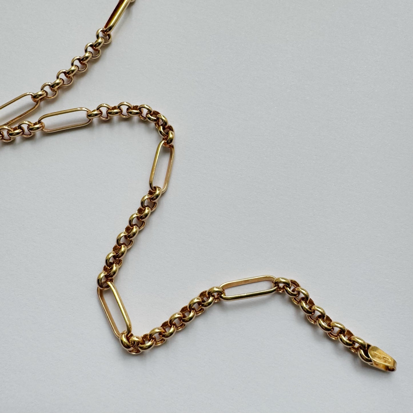 9ct Vintage UnoAerre belcher paperclip chain