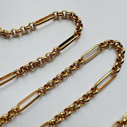 9ct Vintage UnoAerre belcher paperclip chain