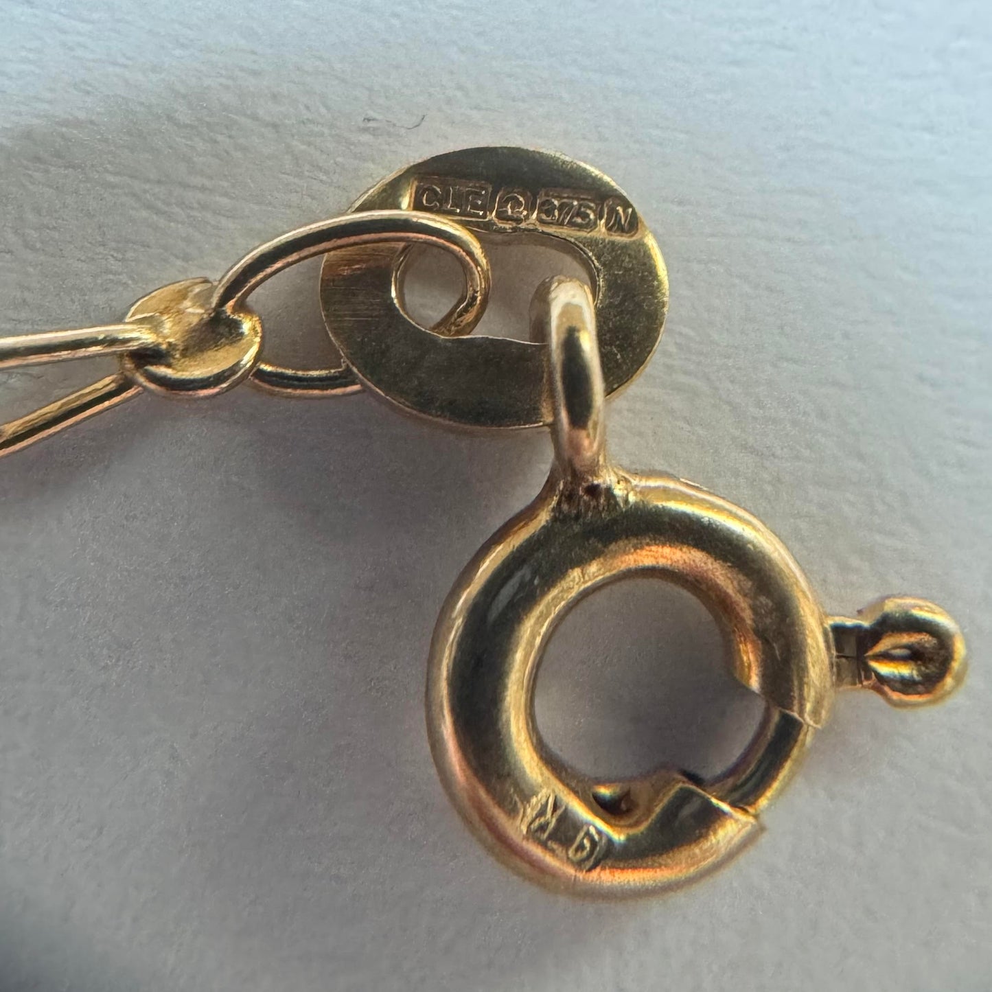 9ct Vintage marquise chain