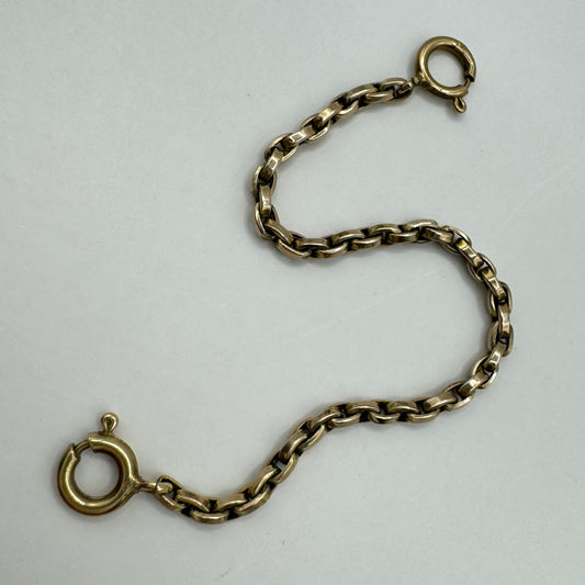 9ct Antique chain extender with two bolt clasps