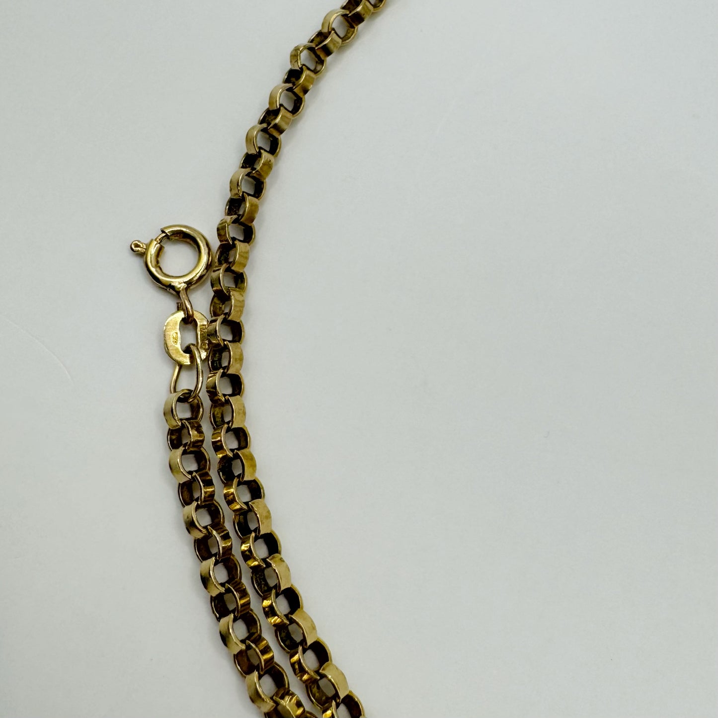 9ct Vintage smooth circular chain