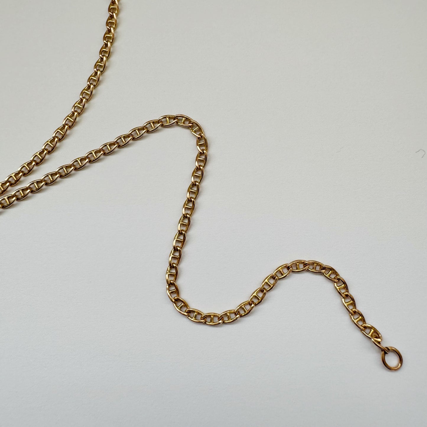 9ct Vintage flat mariner link chain