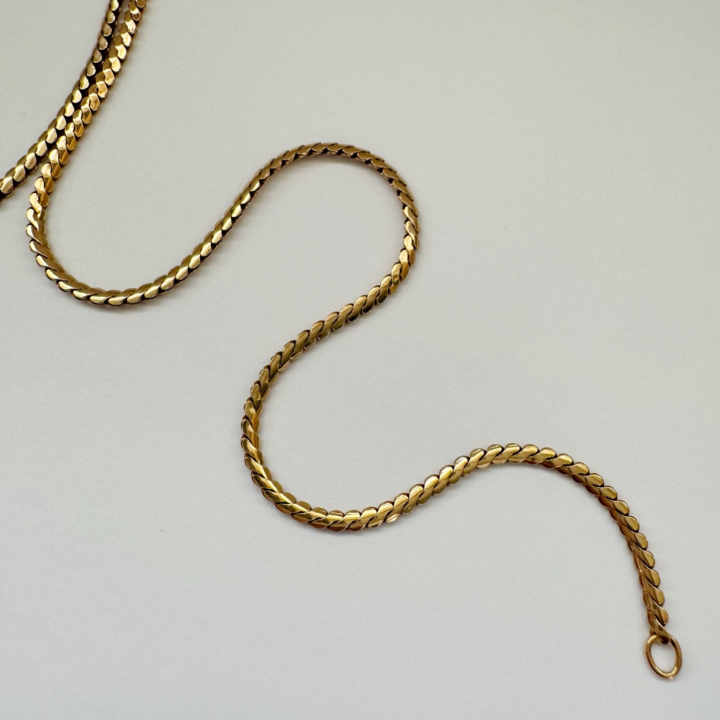 9ct Vintage double-row S Link chain