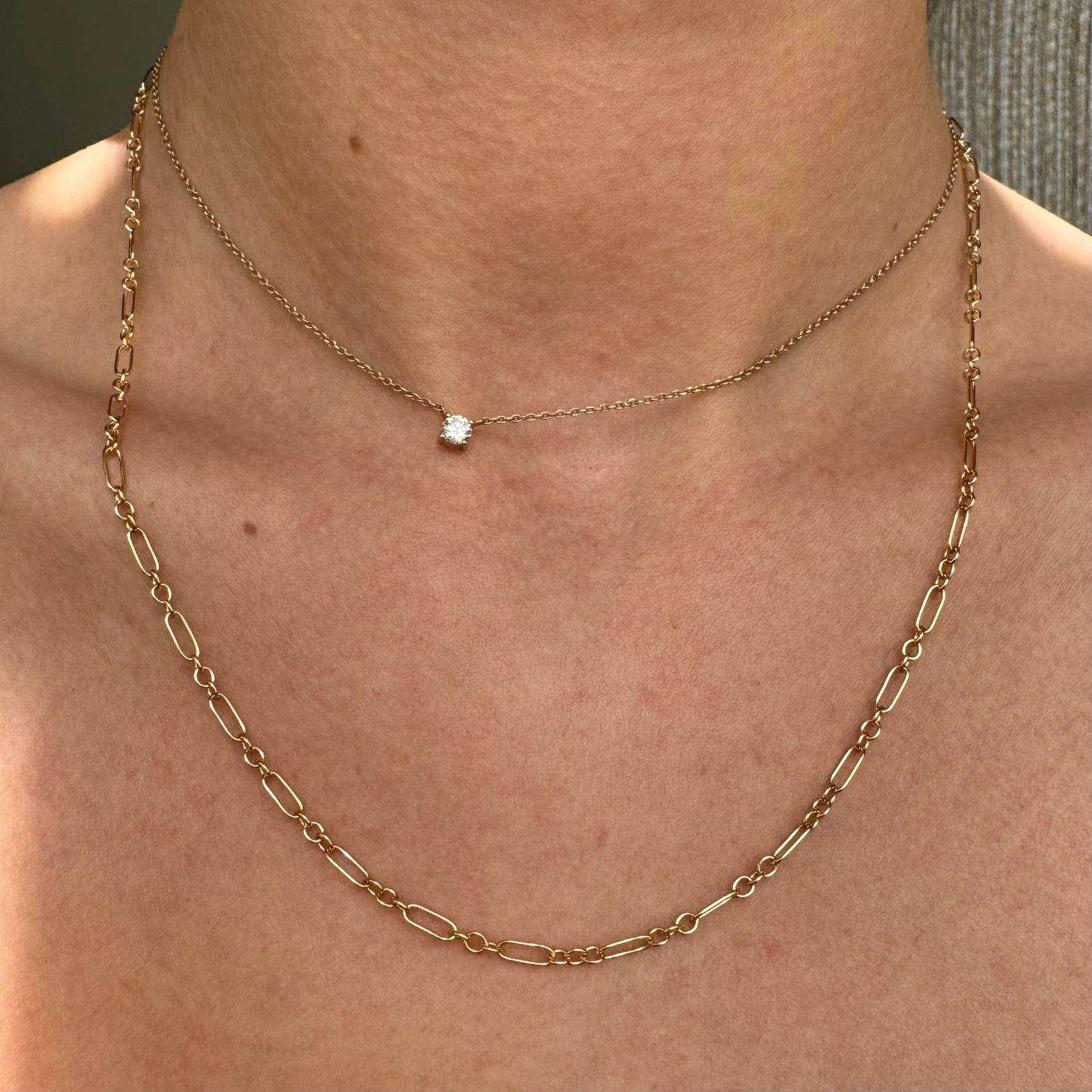 9ct UnoAerre vintage dainty fetter chain