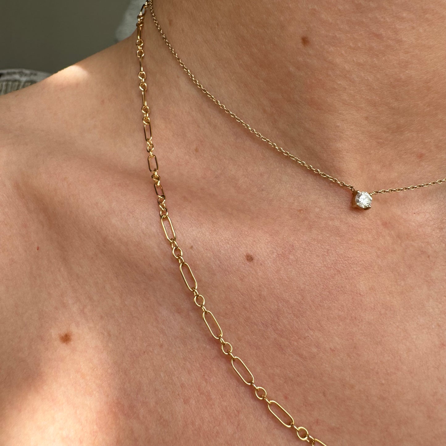 9ct UnoAerre vintage dainty fetter chain