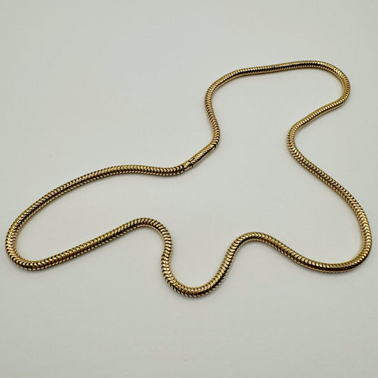 9ct Vintage hidden clasp snake chain