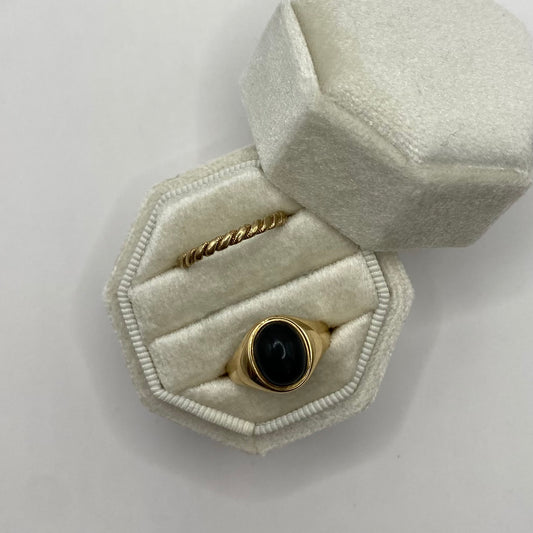 9ct Black accent ring