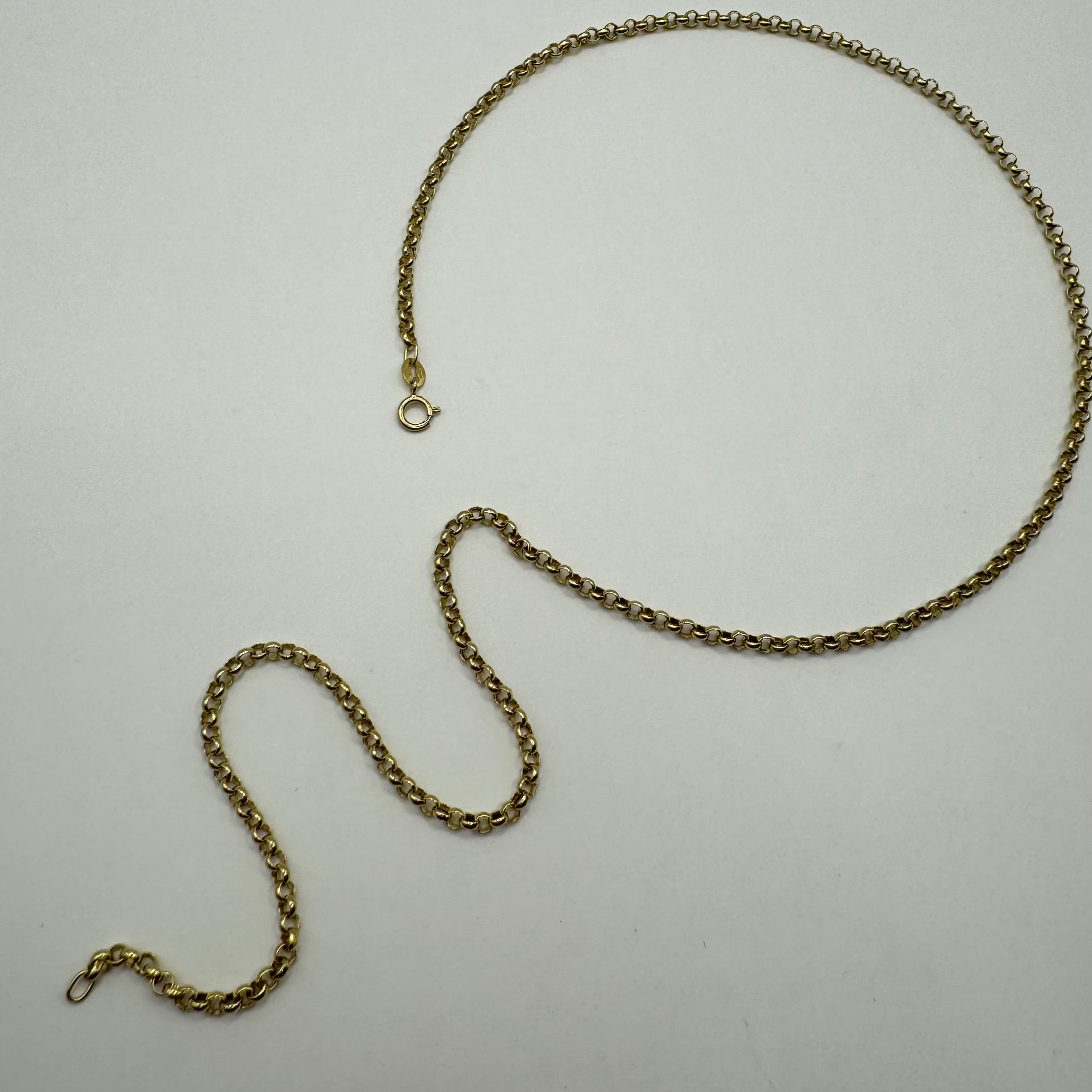 Bb Stack Chain 9ct Every day stacking belcher chain – Gilded Ferret Jewellery