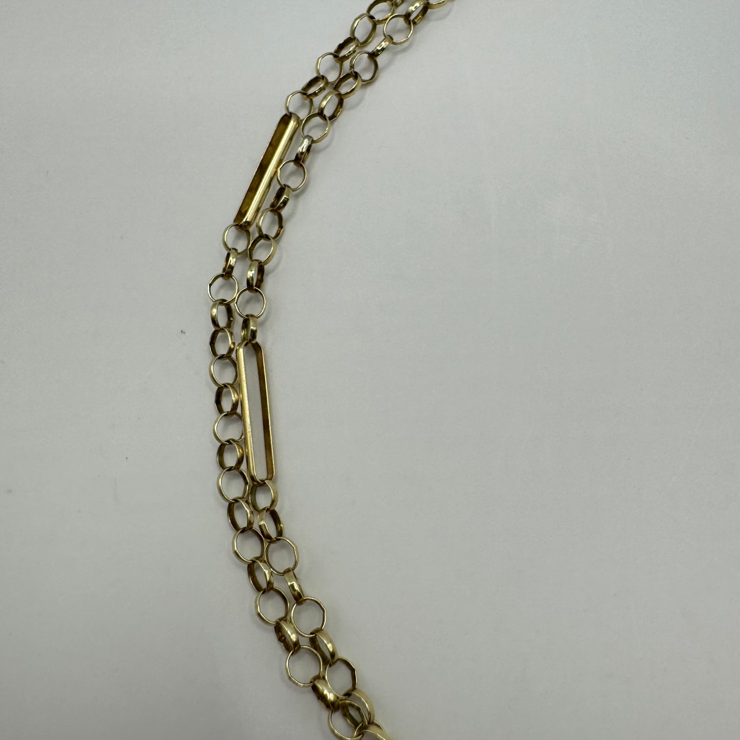 9ct solid 'Mummy' paperclip and belcher chain