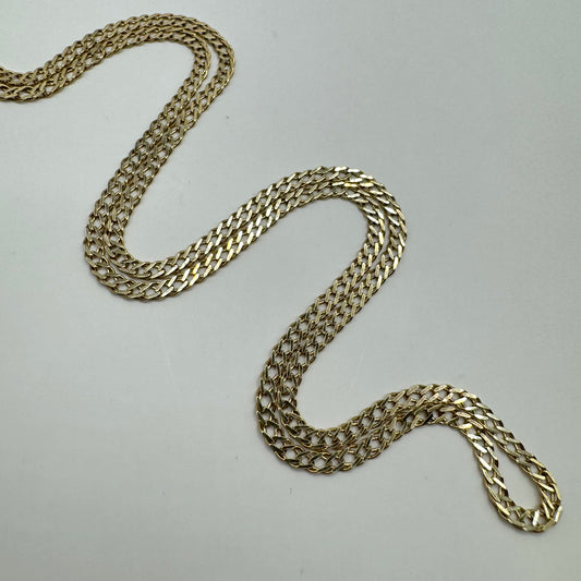 9ct Double squre box curb chain