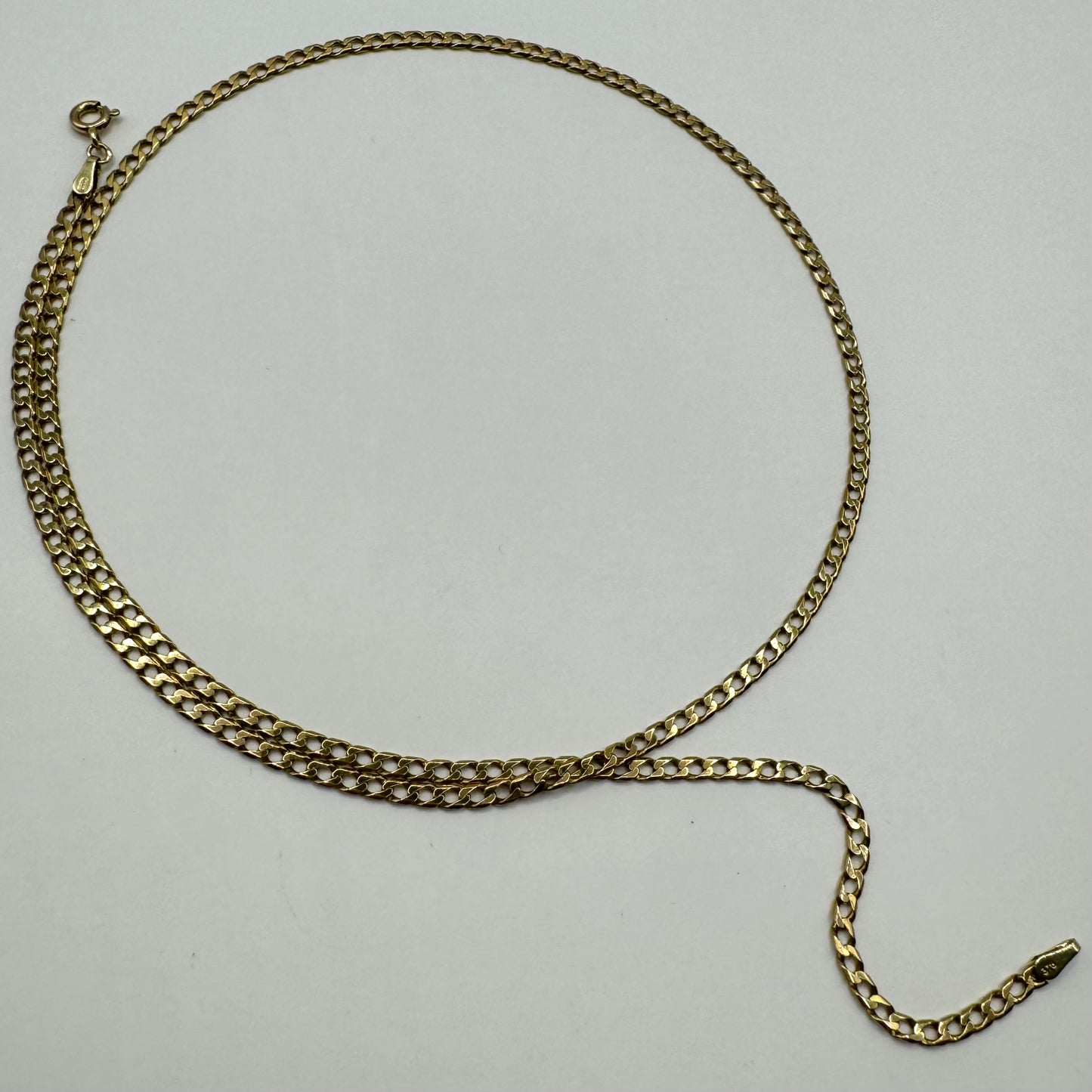 9ct 3mm wide curb chain