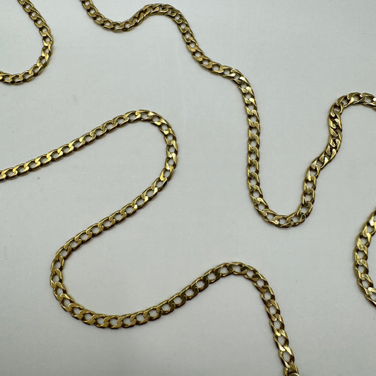 9ct 3mm wide curb chain