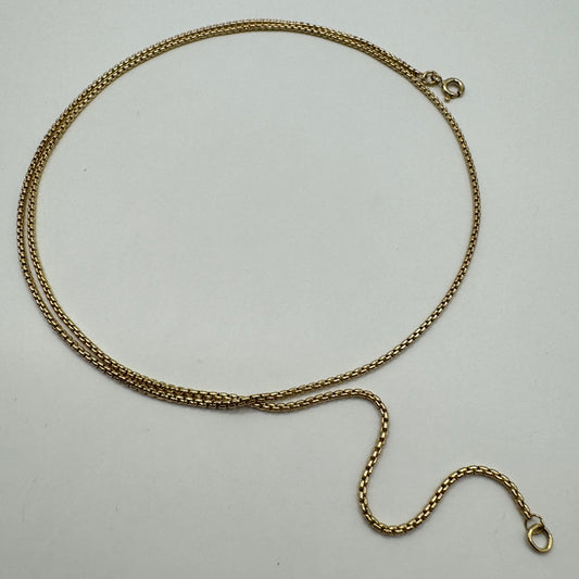 9ct Rounded box link chain