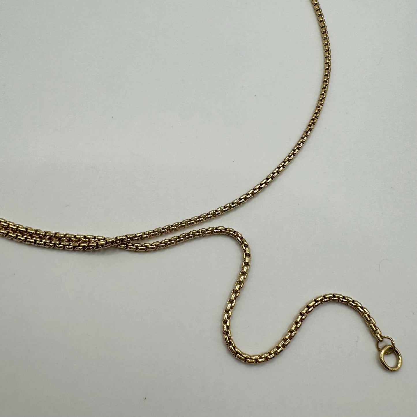 9ct Rounded box link chain