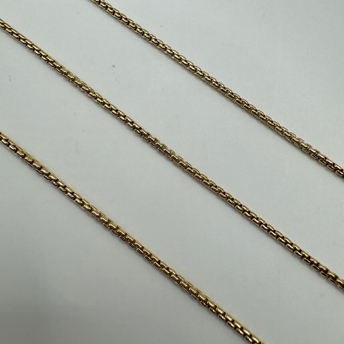 9ct Rounded box link chain