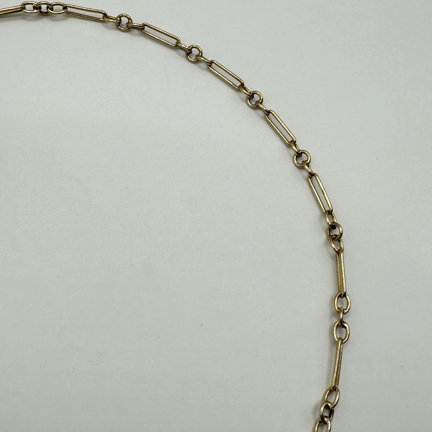 9ct Vintage darling paperclip and belcher chain