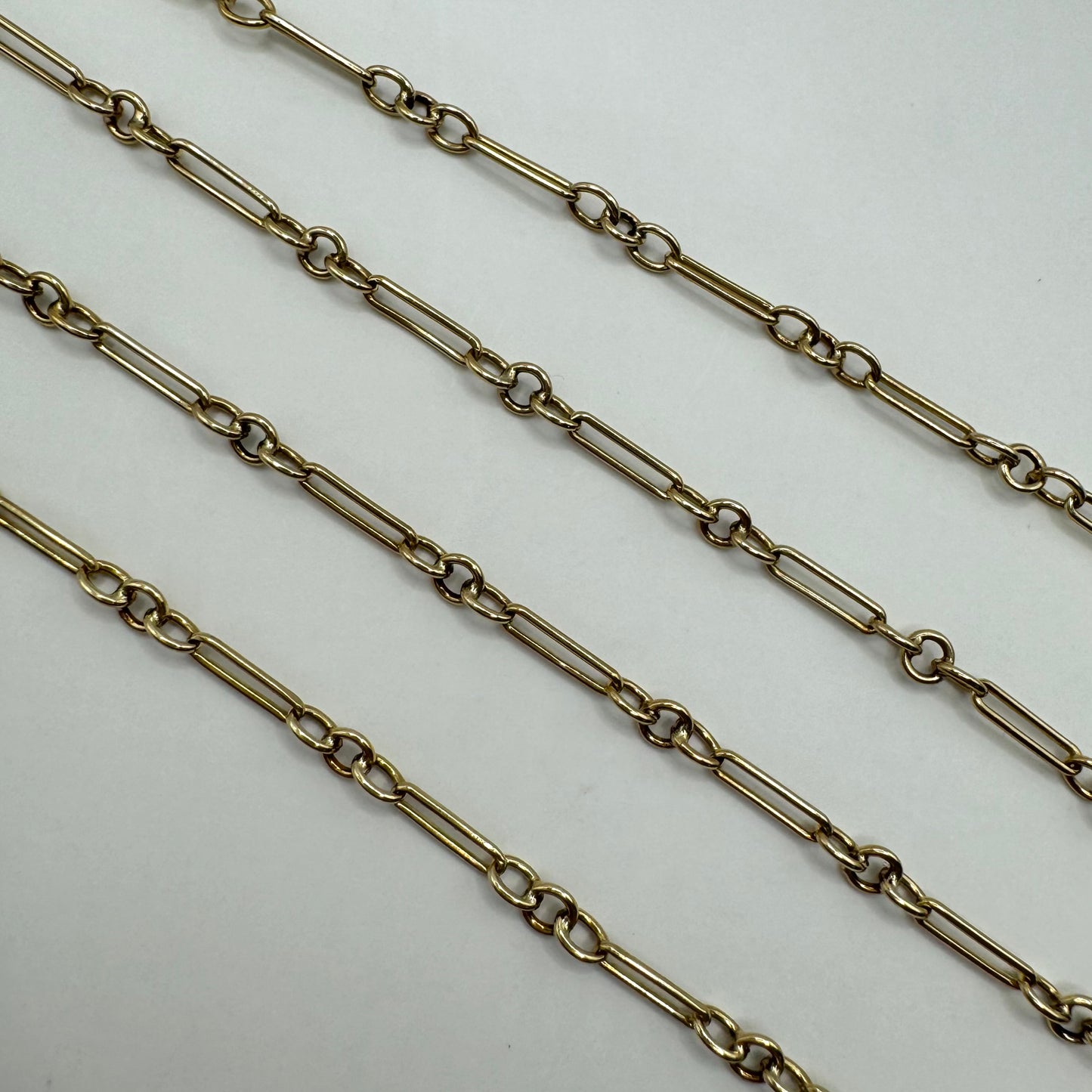 9ct Vintage darling paperclip and belcher chain