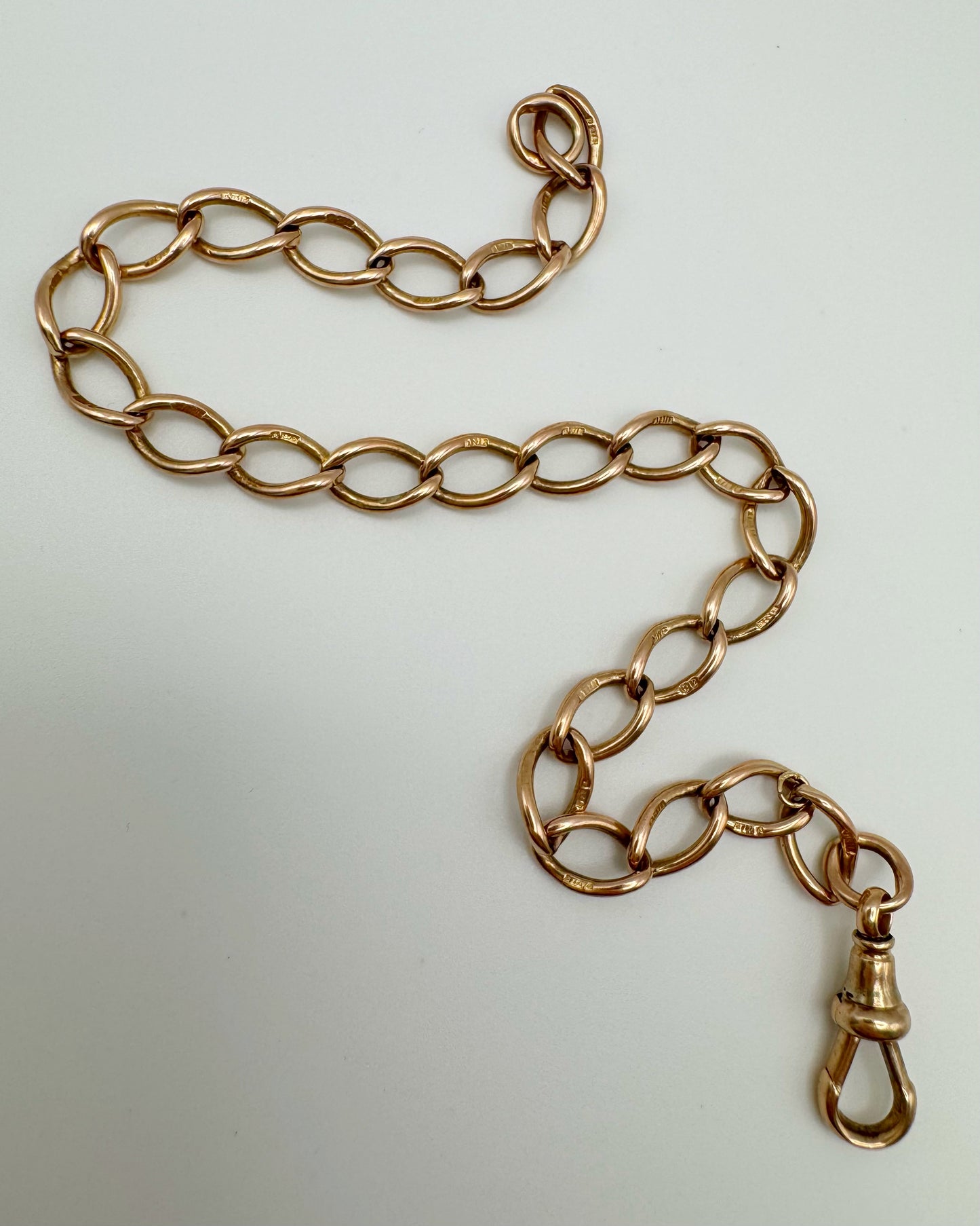 9ct Antique open link bracelet