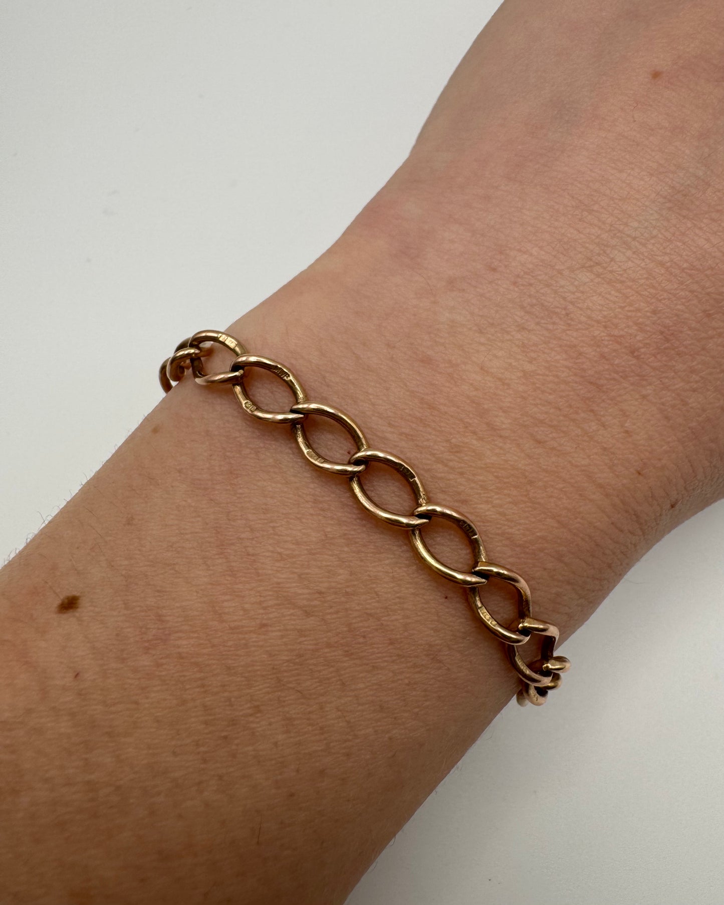 9ct Antique open link bracelet