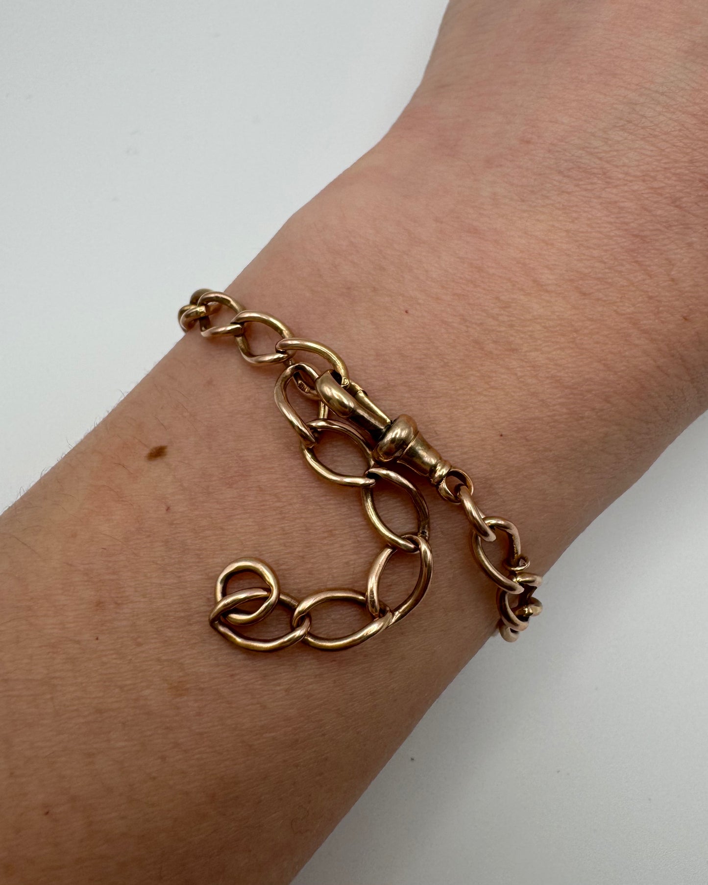 9ct Antique open link bracelet