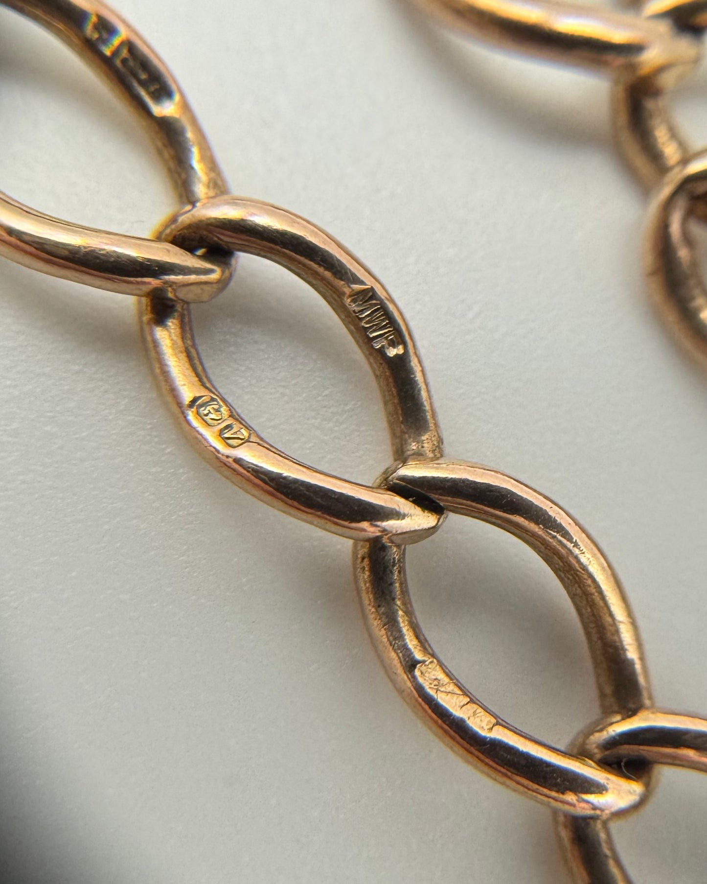 9ct Antique open link bracelet