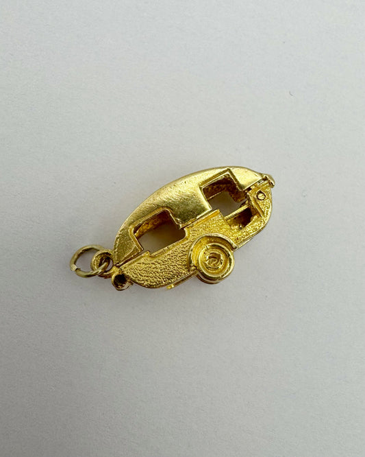 9ct Vintage articulated caravan charm