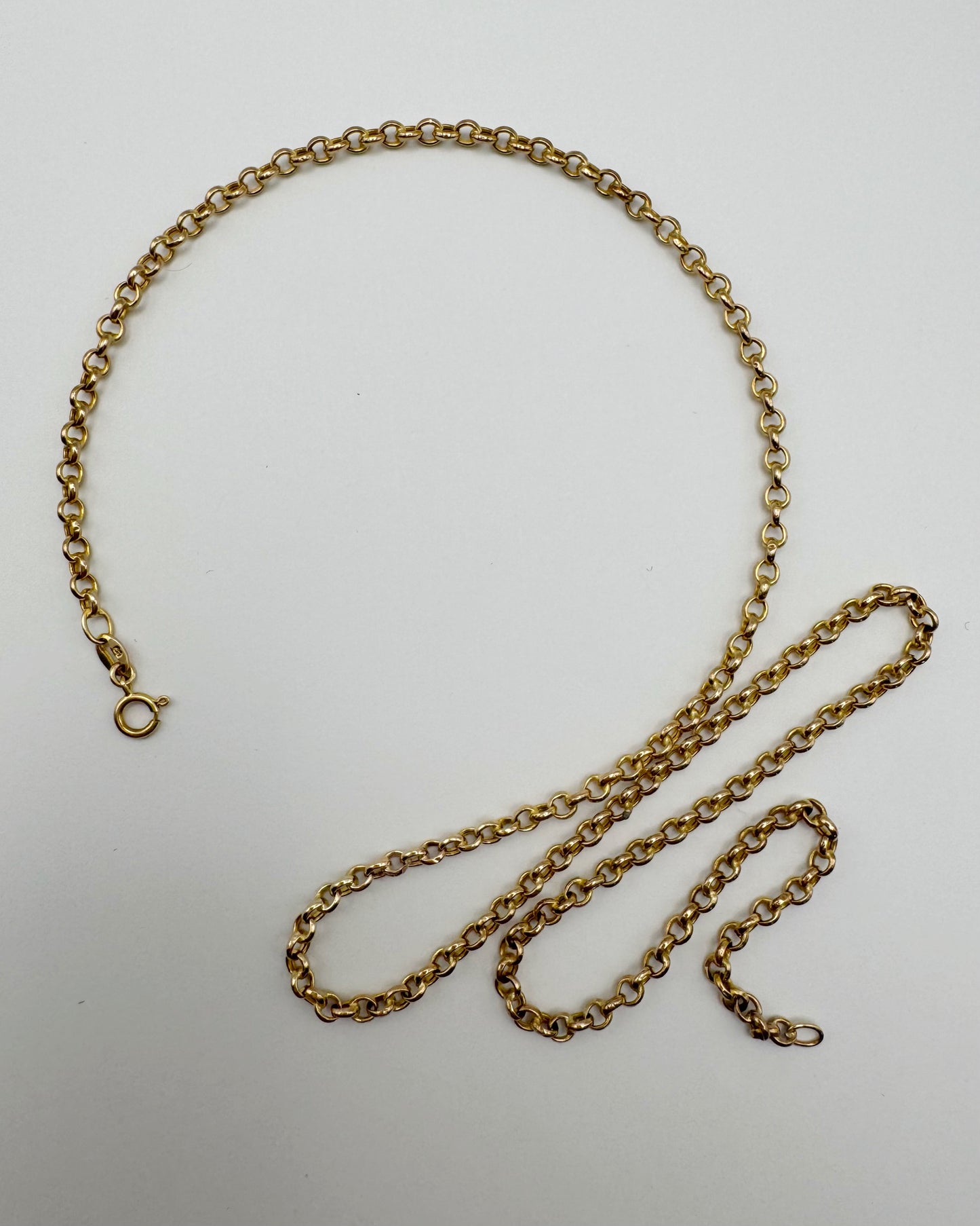 9ct Vintage hollow belcher chain