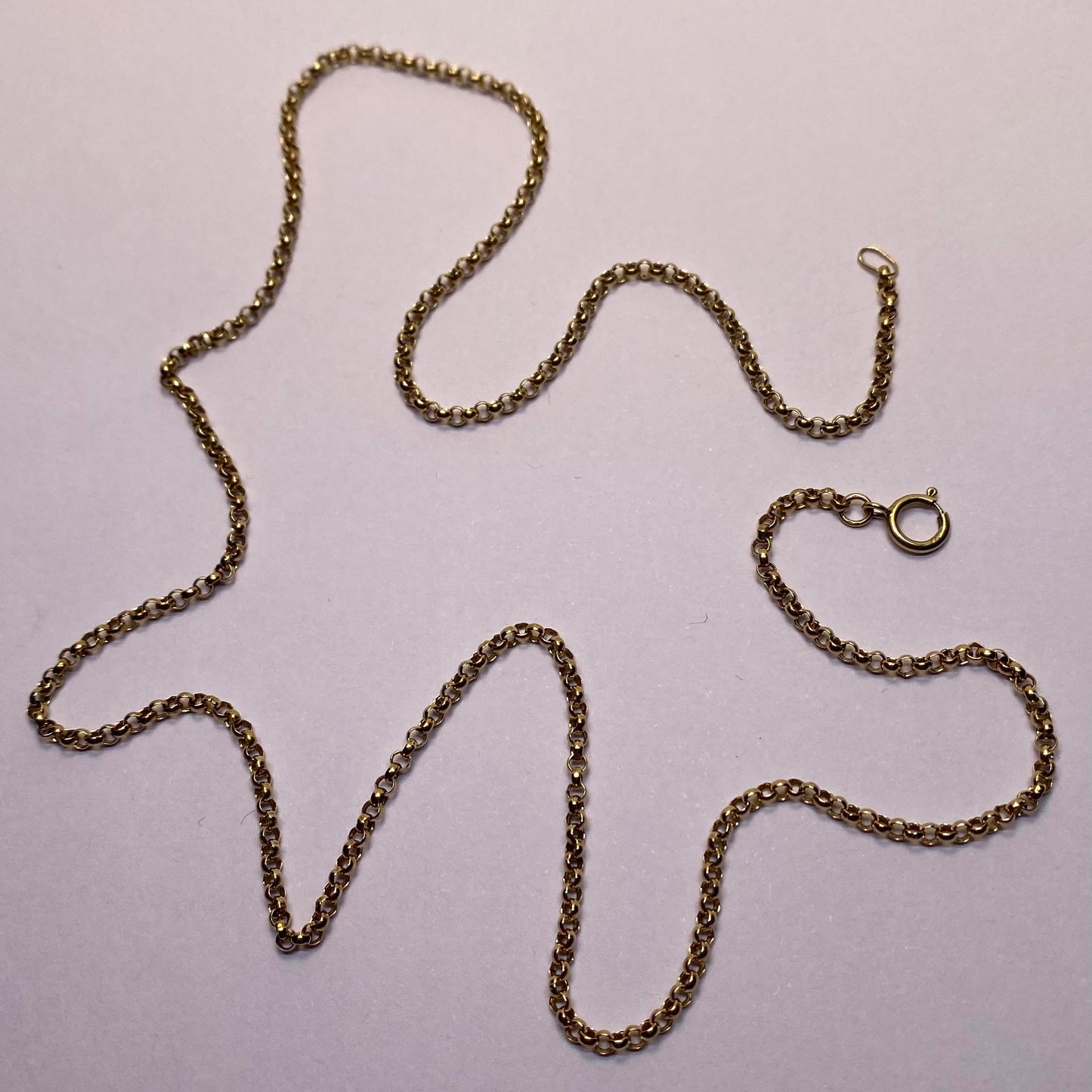 9ct slim belcher chain