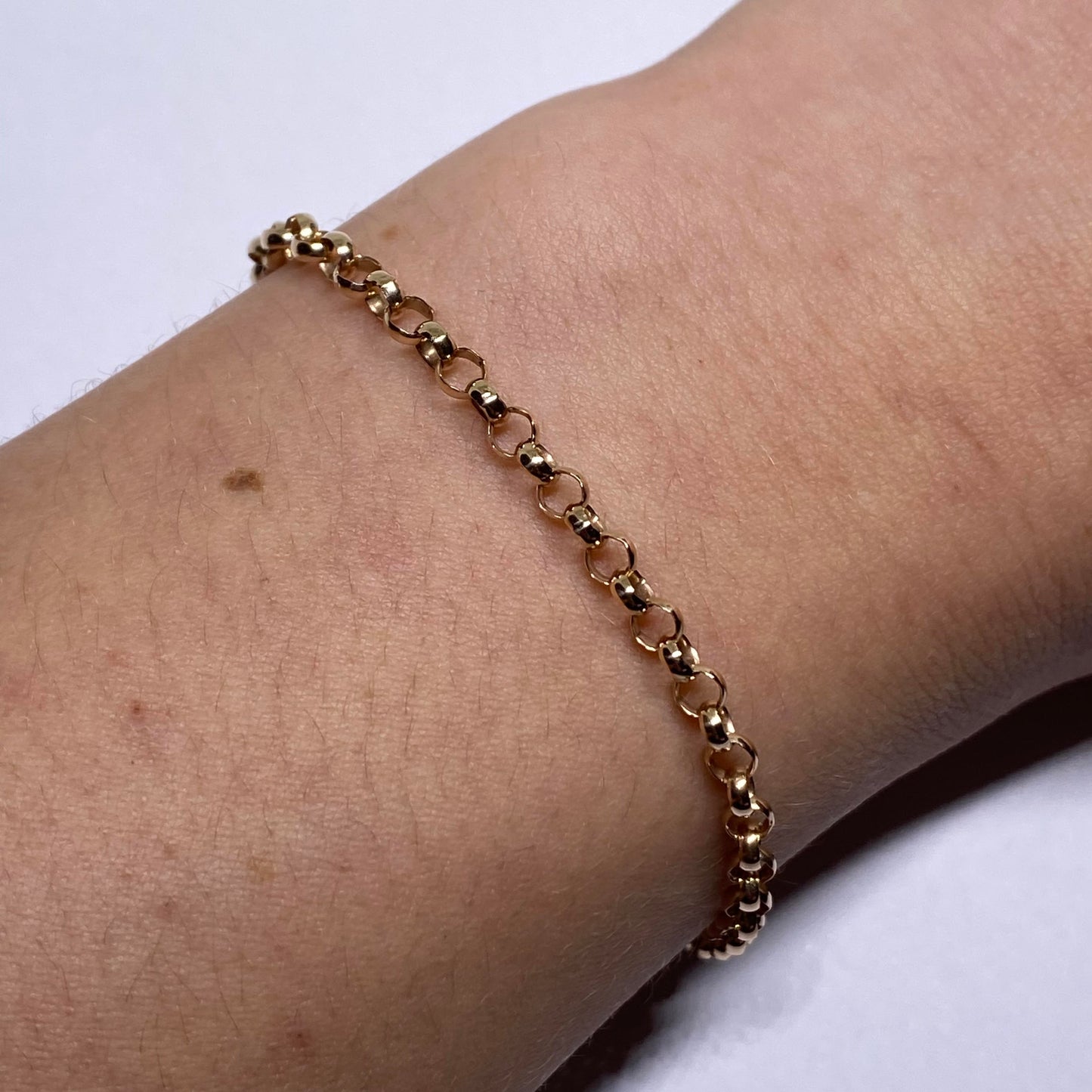 Rose gold belcher bracelet