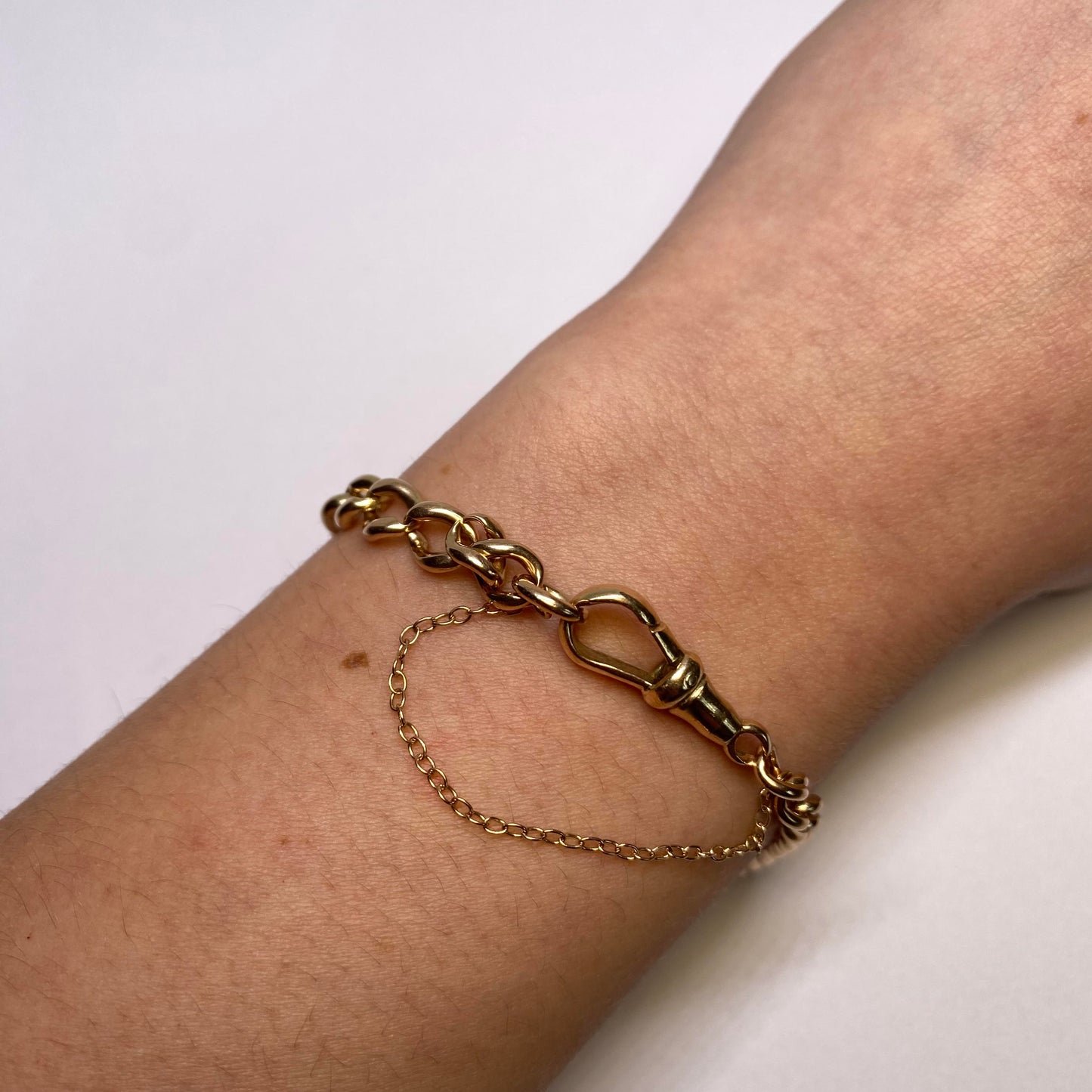 9ct Rose gold curb bracelet