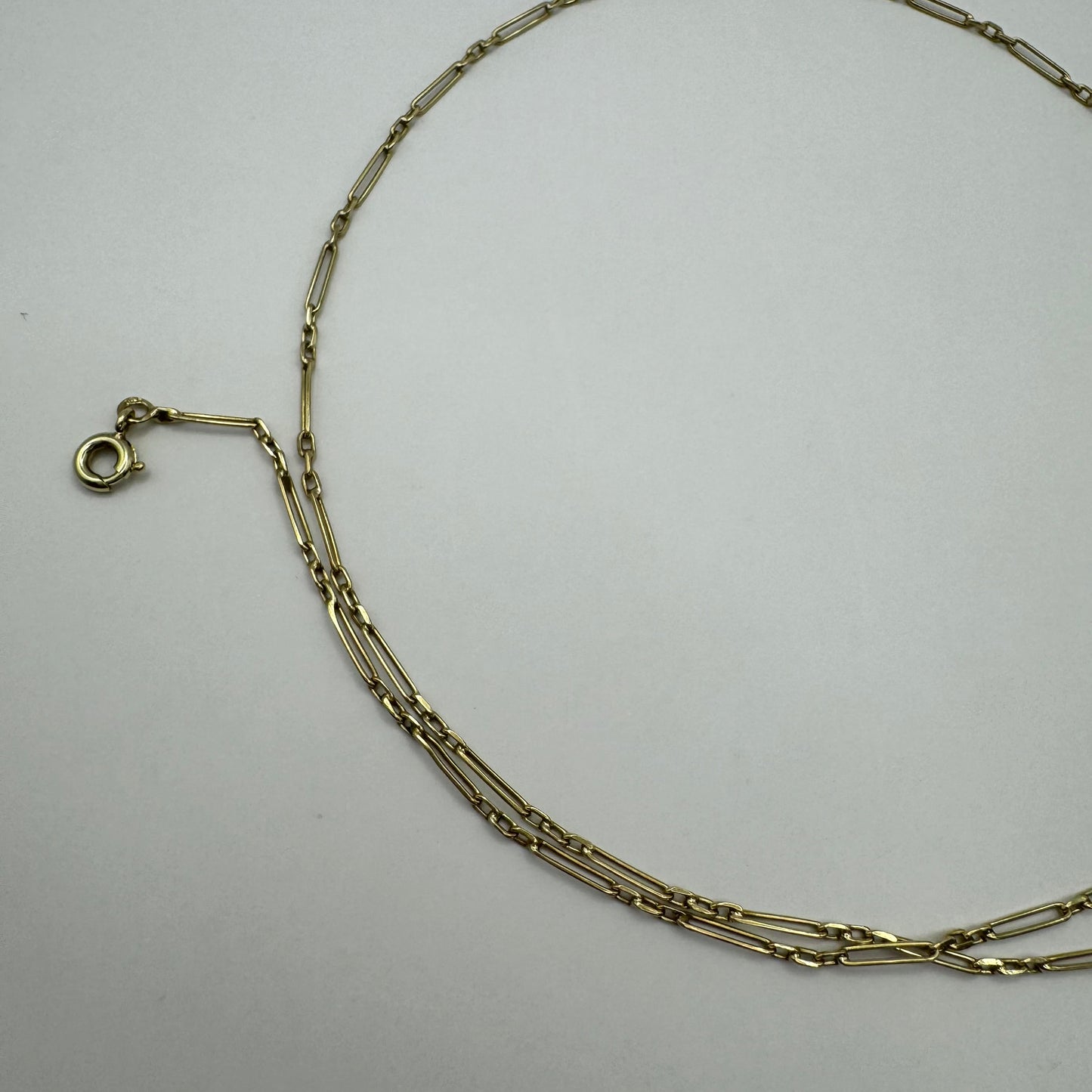 14ct Darling dainty paperclip chain