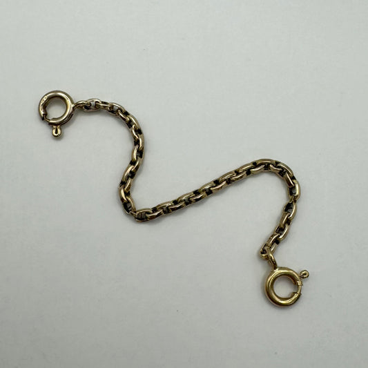 9ct Antique chain extender with two bolt clasps