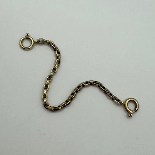 9ct Antique chain extender with two bolt clasps