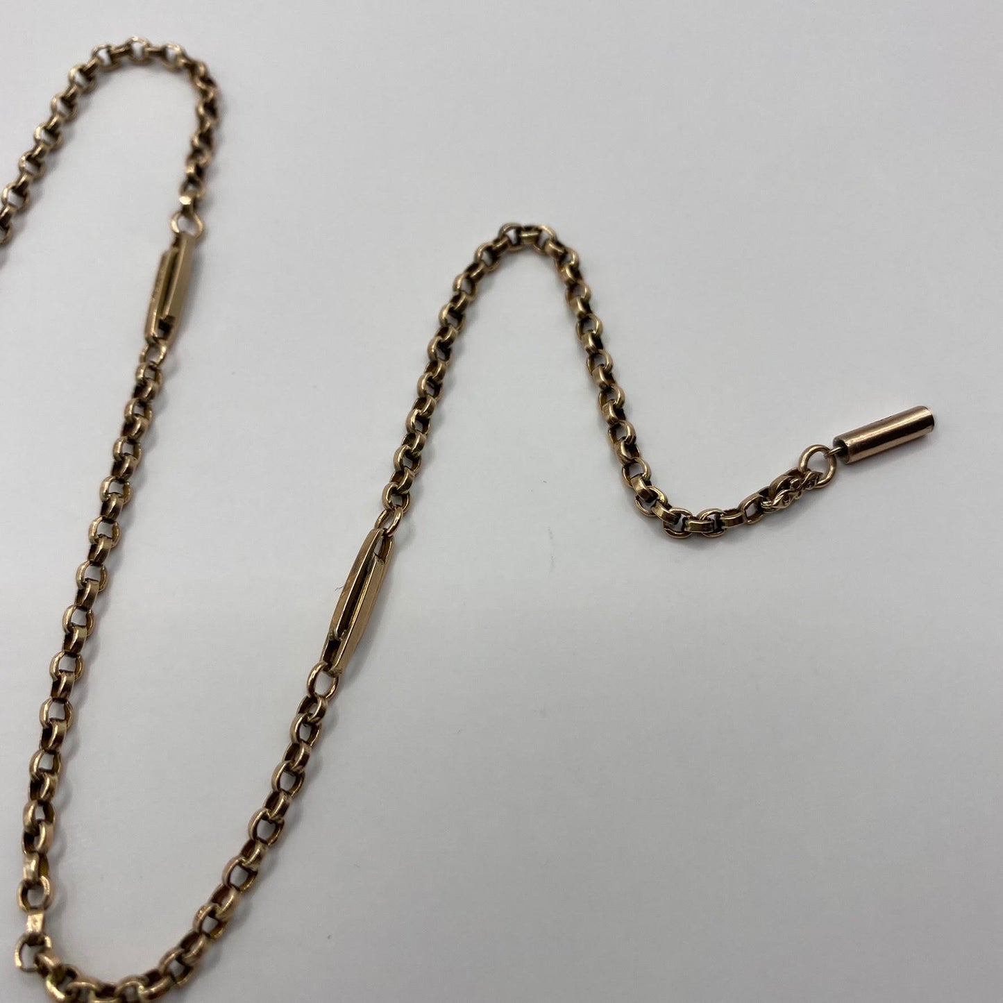 9ct Antique fetter & belcher chain