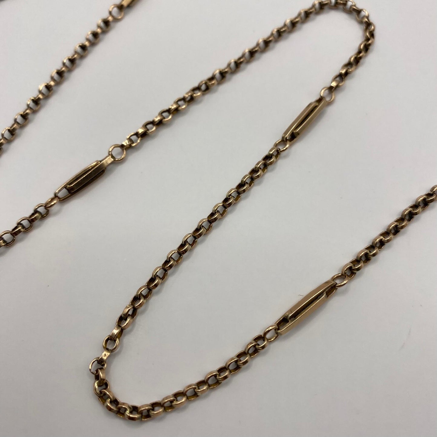 9ct Antique fetter & belcher chain