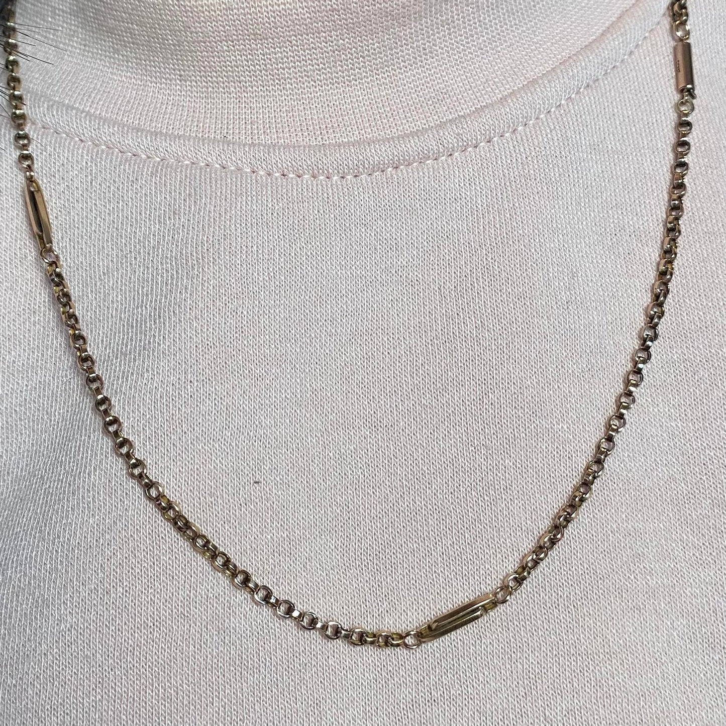 9ct Antique fetter & belcher chain