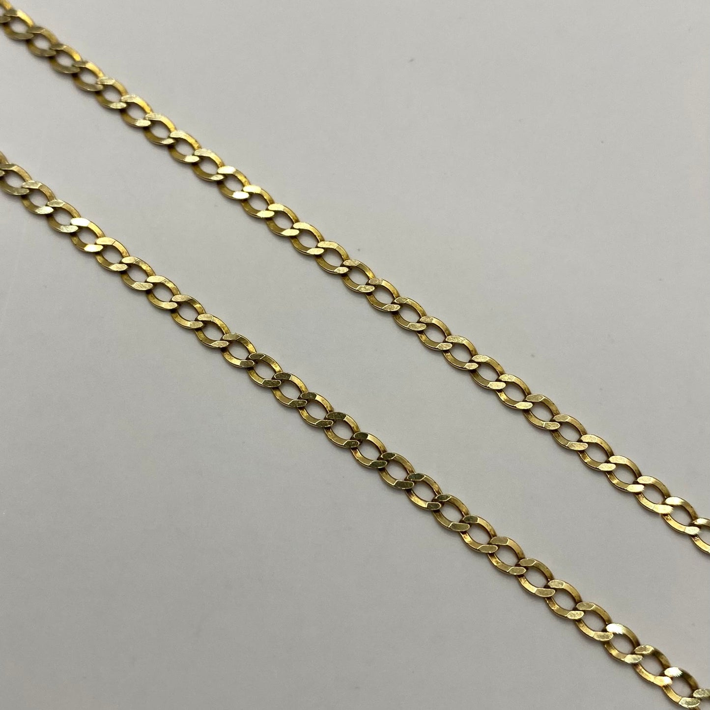 9ct dainty flat curb chain