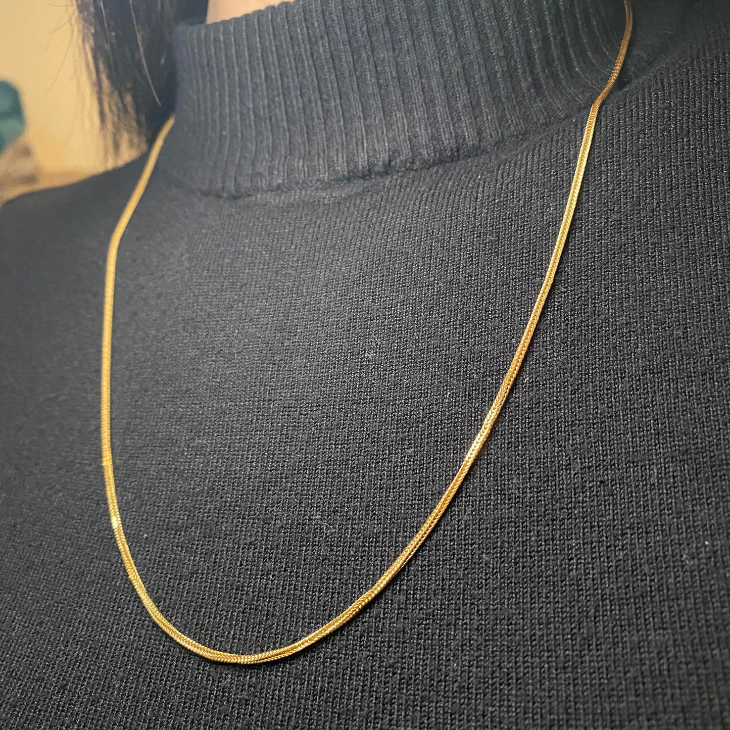 9ct slim foxtail chain