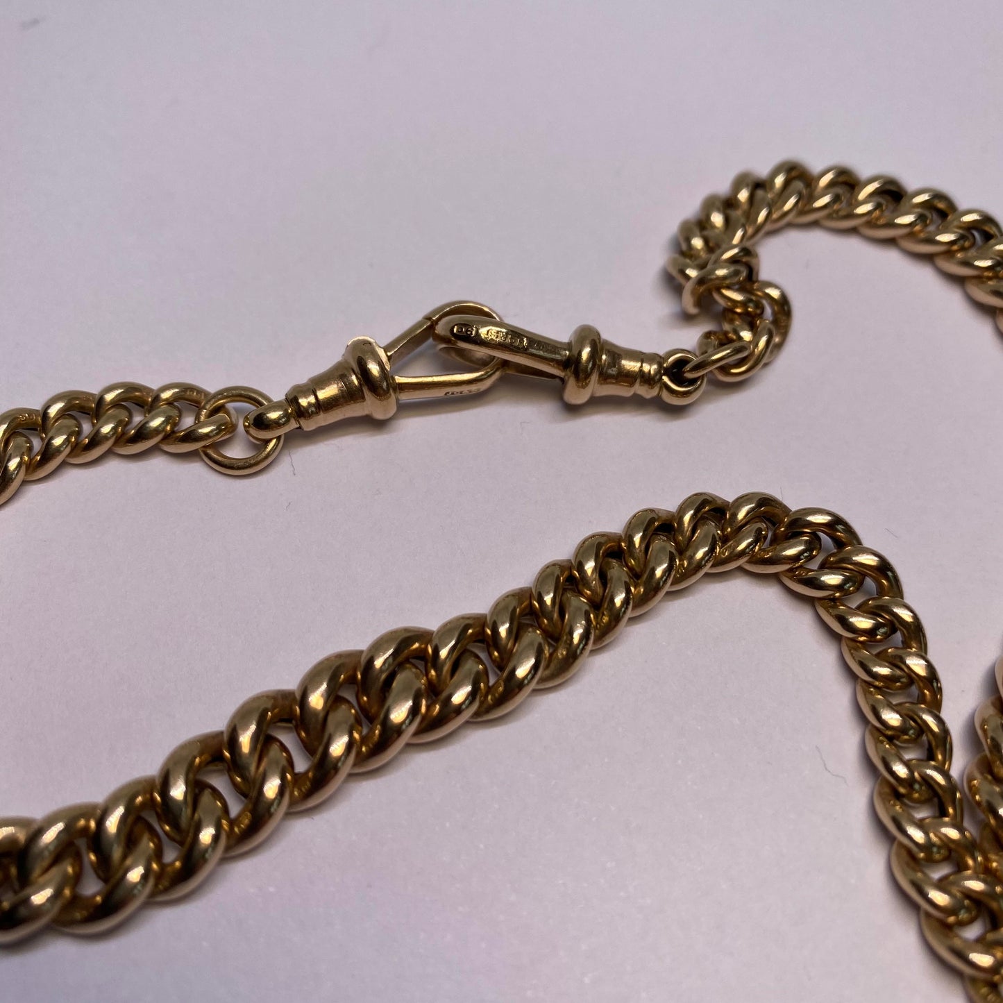 Chunky 9ct Albert chain with Tbar