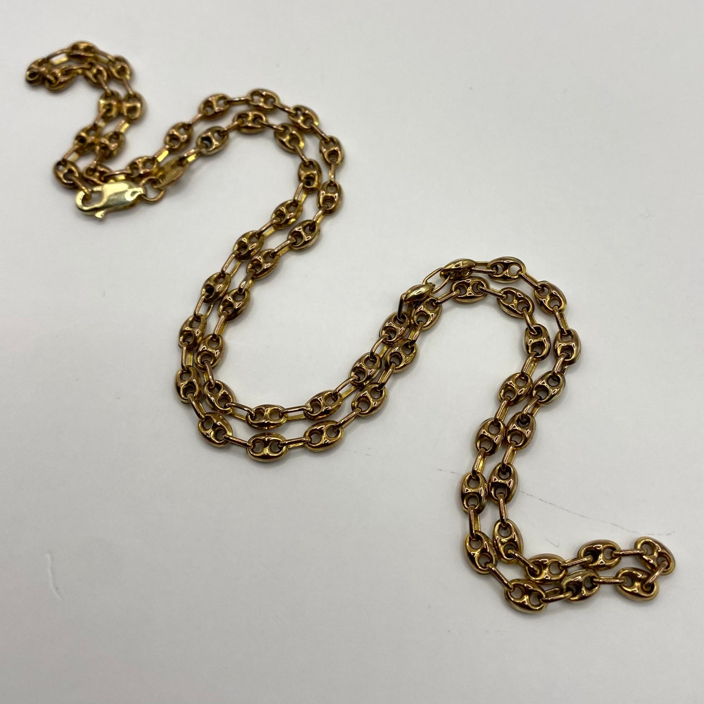 9ct Puffy baby mariner link chain