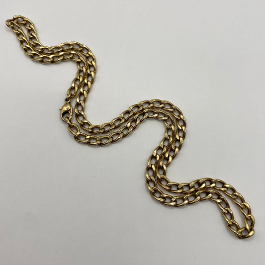 9ct Open curb link chain with large lobster clasp