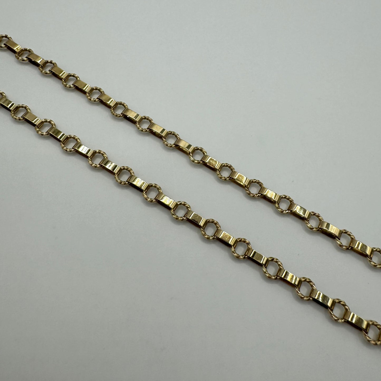 9ct Italian oval fancy link belcher chain